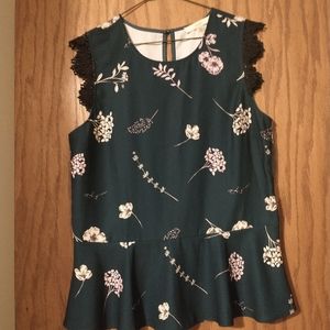 Sleeveless peplum blouse